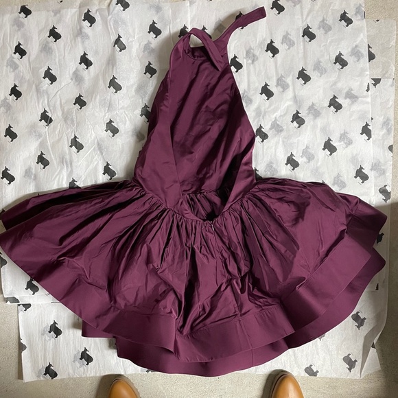 Pema Backless Cocktail Party Dress in Eggplant by VAUTE - Picture 5 of 6